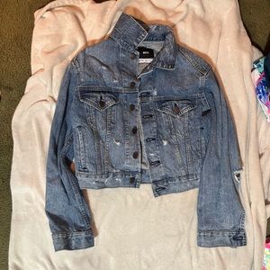 Ripped jean jacket